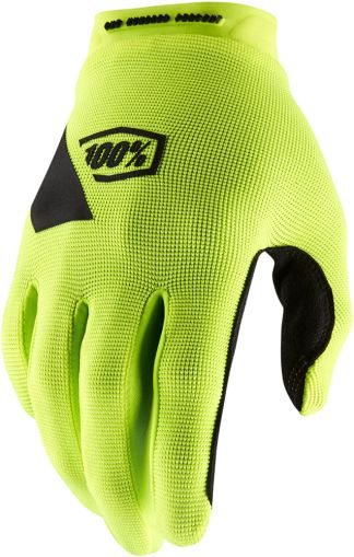 Motocross Gloves 100% RIDECAMP FLUO YELLOW