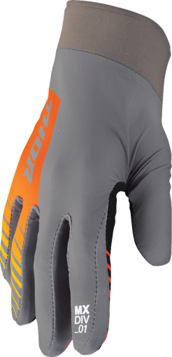 Mănuși de motocross THOR AGILE SOLID GREY/ORANGE