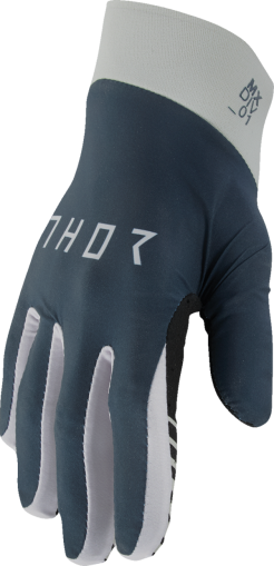 Motocross Gloves THOR AGILE SOLID MIDNIGHT/GRAY