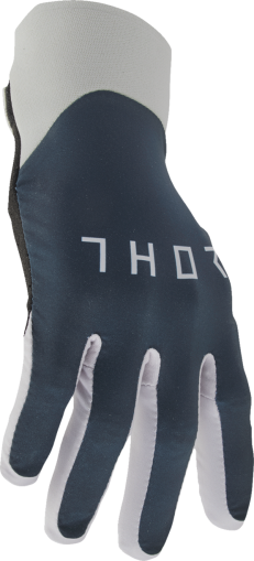 Motocross Gloves THOR AGILE SOLID MIDNIGHT/GRAY