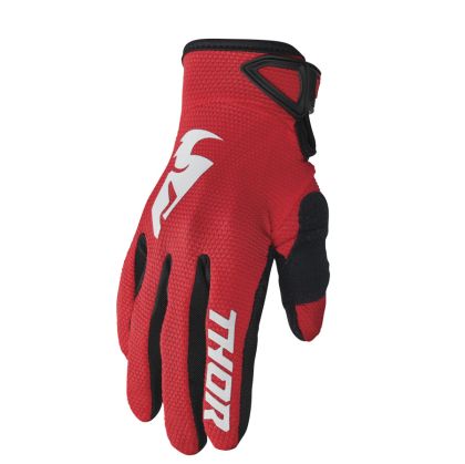 Motocross gloves THOR SECTOR RED/WHITE