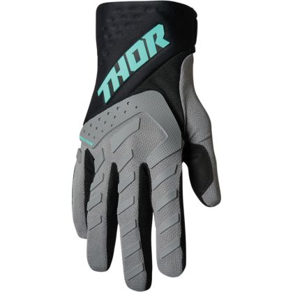 Motocross gloves THOR SPECTRUM GRAY/BLACK/MINT