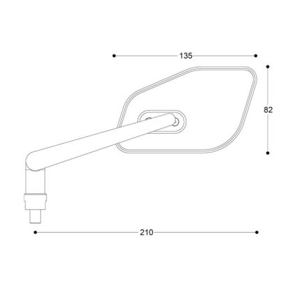 Oglinzi moto BARRACUDA SKIN-Z B-LUX BLACK