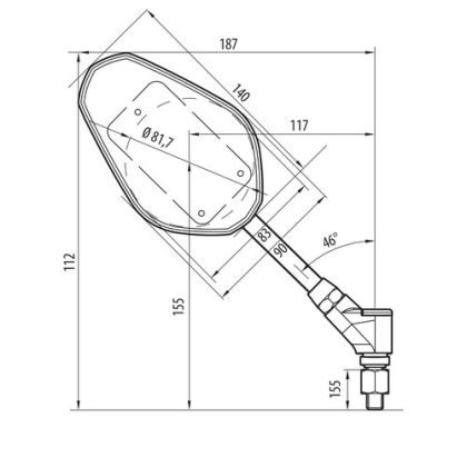 Καθρέφτες μοτοσυκλέτας Trident 91635