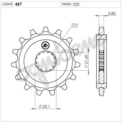 Front sprocket (pinion) TROFEO 360457Z14