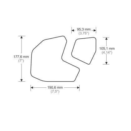 Protectie rezervor YAMAHA MT-09 2013-2019. HDR232/PR3451