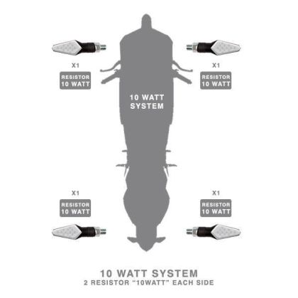 RESISTORS FOR LED MOTORCYCLE INDICATORS BARRACUDA 10WATT