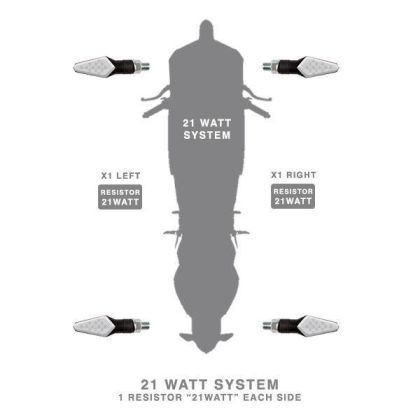 РЕЗИСТОРИ ЗА LED МОТО МИГАЧИ BARRACUDA 21WATT