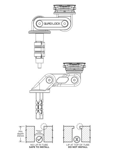 Σύστημα στερέωσης QUAD LOCK Fork Stem Mount