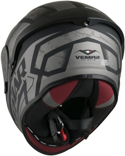 Sports helmet VEMAR HURRICANE CLAW MATT DARK SILVER