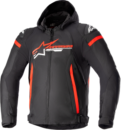 Υφασμάτινο μπουφάν μοτοσικλέτας ALPINESTARS Zaca Αδιάβροχο ΜΑΥΡΟ/ΚΟΚΚΙΝΟ/ΛΕΥΚΟ