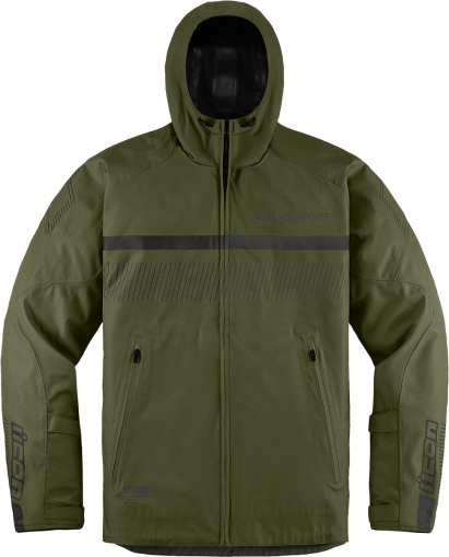 Textile motorcycle jacket ICON PDX3 CE - OLIVE