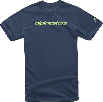 T-shirt ALPINESTARS TEE LINEAR WORD NAVY