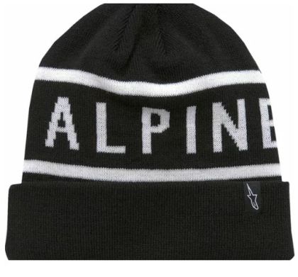 Шапка ALPINESTARS BEANIE CUFF WORDY BLK/WHT