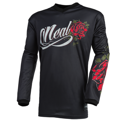 Дамско мотокрос джърси O'NEAL ROSES BLACK/RED