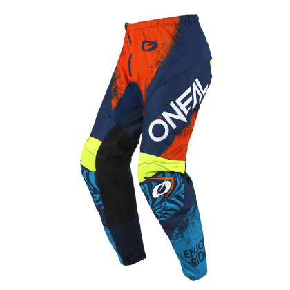 Pantaloni de motocross pentru copii O'NEAL ELEMENT SHOCKER BLUE/ORANGE V.25