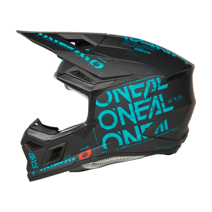 Casca motocross O'NEAL 3SERIES STATIC BLACK/TEAL V.25