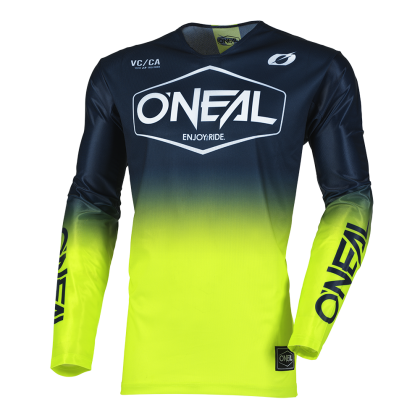 Motocross shirt O'NEAL MAYHEM HEXX BLUE/NEON YELLOW V.25