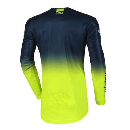 Motocross shirt O'NEAL MAYHEM HEXX BLUE/NEON YELLOW V.25