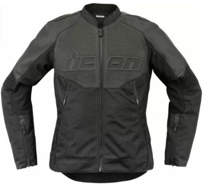 ICON Women's Overlord3 CELeather BLACK Motorcycle Jacket