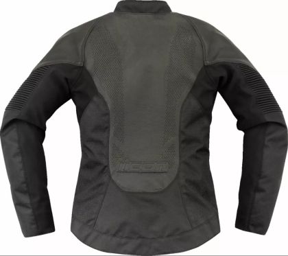 ICON Women's Overlord3 CELeather BLACK Motorcycle Jacket