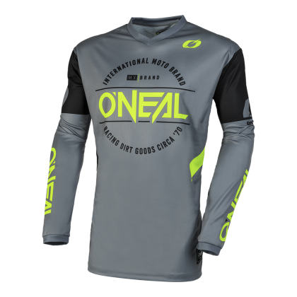 Motocross shirt O'NEAL ELEMENT BRAND V.23 GRAY/BLACK