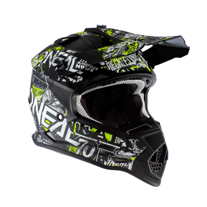 Casca cross copii O'NEAL 2SERIES ATTACK BLACK/NEON YELLOW 2020