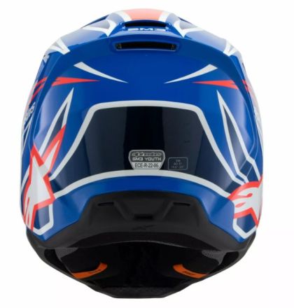 Casca motocross copii ALPINESTARS SM3 WURX ALBASTRU/ROSU/WT/BK