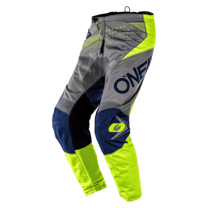 Pantaloni de motocross copii O'NEAL ELEMENT FACTOR GRI/ALBASTRU/GALBEN NEON