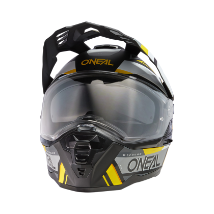 Enduro helmet D-SRS SQUARE V.23 BLACK/GRAY/NEON YELLOW