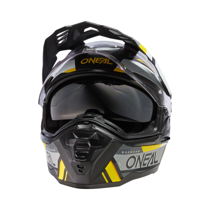 Enduro helmet D-SRS SQUARE V.23 BLACK/GRAY/NEON YELLOW