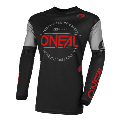 Tricou Motocross O'NEAL ELEMENT BRAND V.23 NEGRU/ROSU