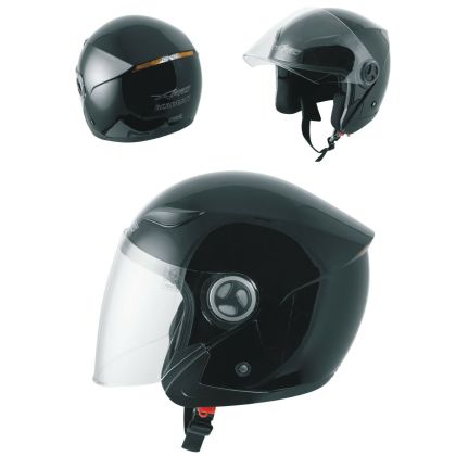 Scooter helmet A-PRO ENGRAVE BLACK