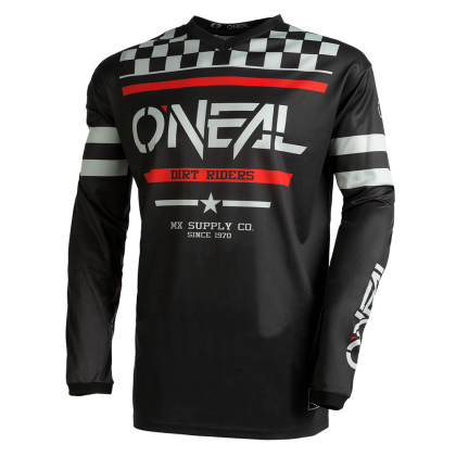 Motocross Jersey O'NEAL SQUADRON V.22 ΜΑΥΡΟ/ΓΚΡΙ