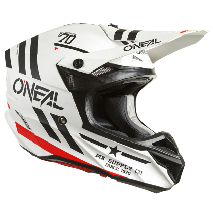 Motocross helmet 5SERIES POLYACRYLITE SQUADRON V.22 WHITE/BLACK