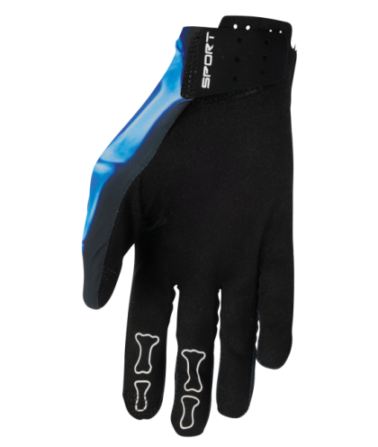 Motocross gloves THOR SPORTMODE X-RAY BLACK/BLUE