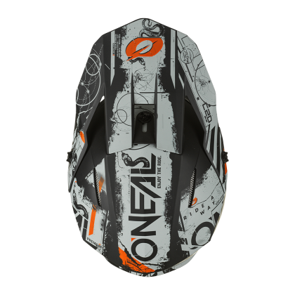 Casca Motocross O'NEAL 3SERIES SCARZ V.22 NEGRU/GRI/ORANGEL