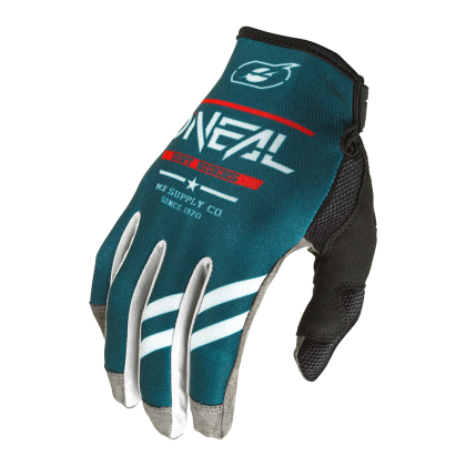 Motocross Gloves O'NEAL MAYHEM SQUADRON V.22 TEAL/GRAY