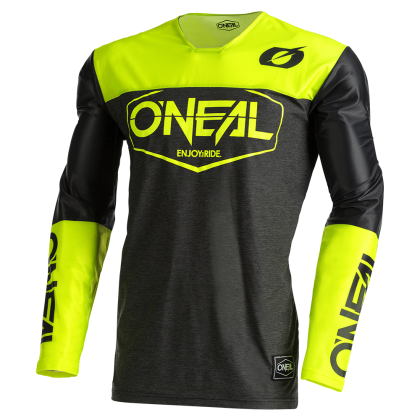 Motocross shirt O'NEAL MAYHEM HEXX V.22 BLACK/YELLOW