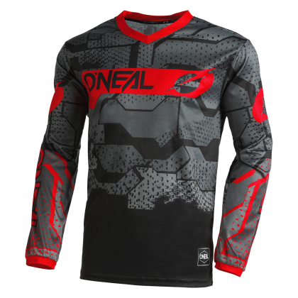 Motocross blouse O`NEAL ELEMENT CAMO V.22 BLACK/RED