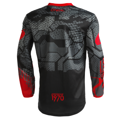 Motocross blouse O`NEAL ELEMENT CAMO V.22 BLACK/RED