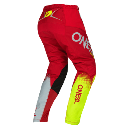 Pantaloni de motocross O'NEAL ELEMENT RACEWEAR V.22 RED/GRY/NEON GALBEN