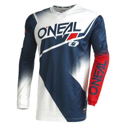 Tricou Motocross O'NEAL RACEWEAR V.22 ALBASTRU/ALB/ROSU