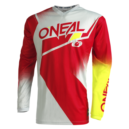 Motocross Jersey O'NEAL RACEWEAR V.22 RED/GRAY/NEON YELLOW