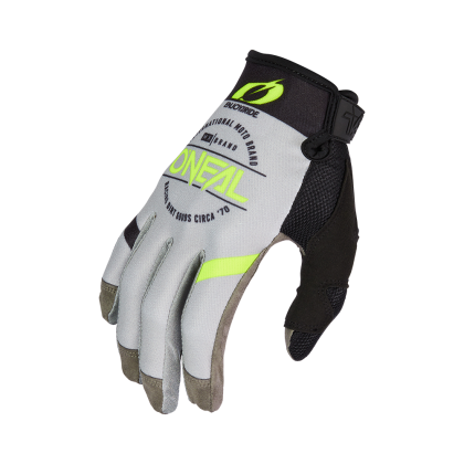 Motocross gloves O'NEAL MAYHEM BRAND V.23 GRAY/BLACK