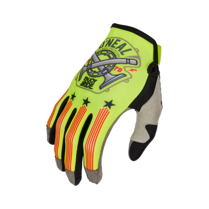 Мотокрос ръкавици O'NEAL MAYHEM PISTON V.23 NEON YELLOW/BLACK/RED