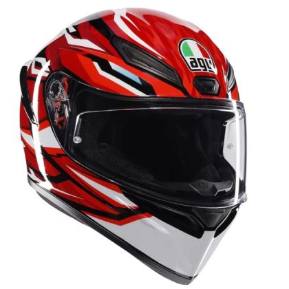 CASTĂ AGV K1 S LION NEGRU/ROȘU/ALB