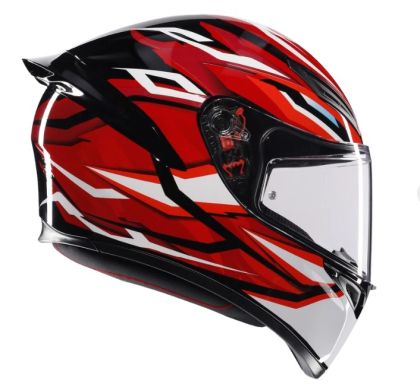 CASTĂ AGV K1 S LION NEGRU/ROȘU/ALB