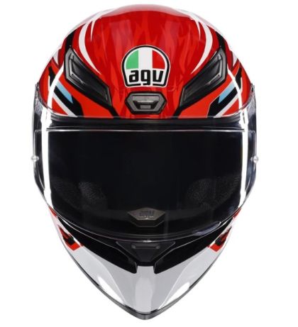 CASTĂ AGV K1 S LION NEGRU/ROȘU/ALB