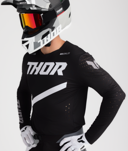 Motocross Jersey THOR SPORTMODE BRAVE BLACK